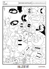 Doodle boyama sayfaları